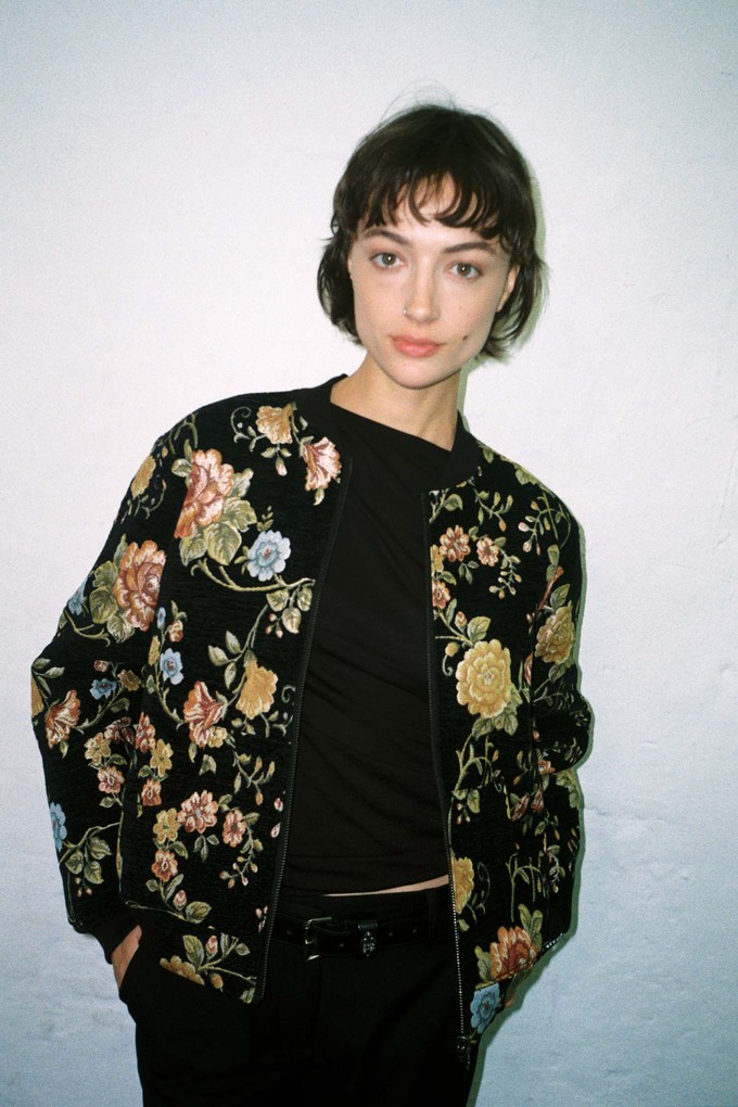 Berta Reversible Bomber Jacket antique/black from Yahmo
