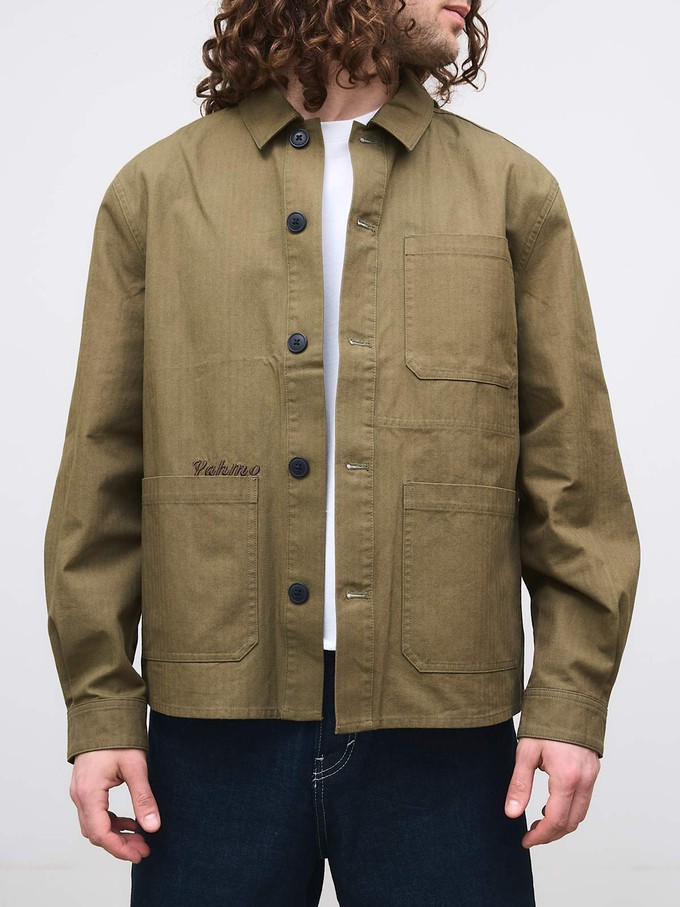 Fritz Embroidered Workwear Jacket olive from Yahmo