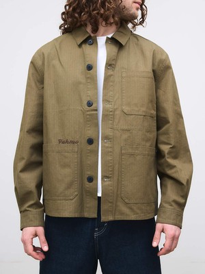 Fritz Embroidered Workwear Jacket olive from Yahmo
