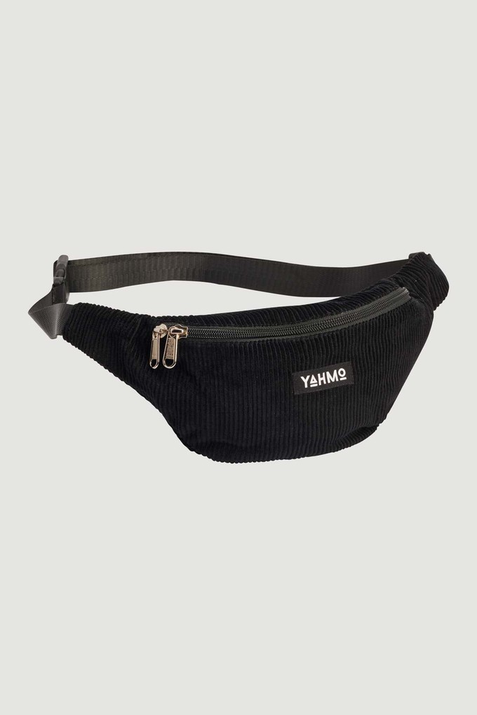 black Corduroy Bum Bag from Yahmo