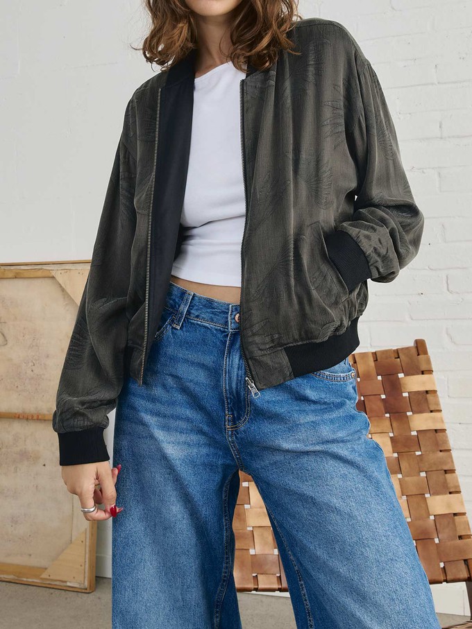 Lene Reversible Bomber Jacket Onyx/Black from Yahmo