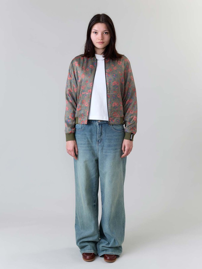 Ruth Reversible Bomber Jacket daydream/olive from Yahmo