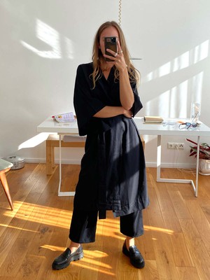 Liese Kimono black from Yahmo