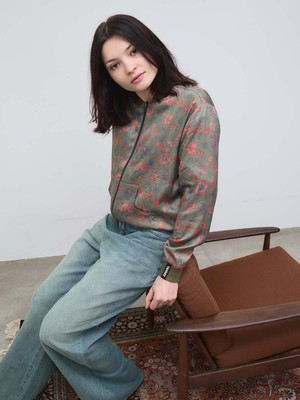 Ruth Reversible Bomber Jacket daydream/olive from Yahmo