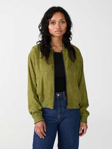 Lene Reversible Bomber Jacket moss/black via Yahmo