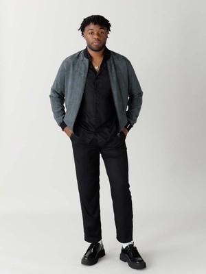 Laslo Reversible Bomber Jacket Eclipse/Black from Yahmo