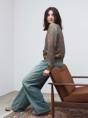 Ruth Reversible Bomber Jacket daydream/olive from Yahmo