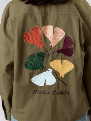 Otti Embroidered Workwear Jacket olive from Yahmo