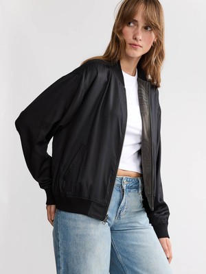 Lene Reversible Bomber Jacket Onyx/Black from Yahmo
