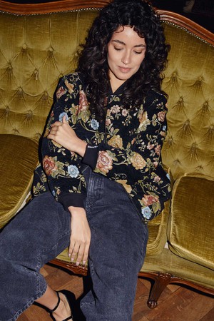 Berta Reversible Bomber Jacket antique/black from Yahmo