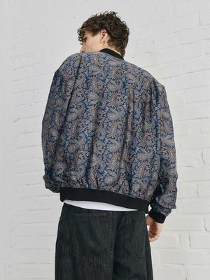 Oskar Reversible Bomber Paisley/Navy from Yahmo