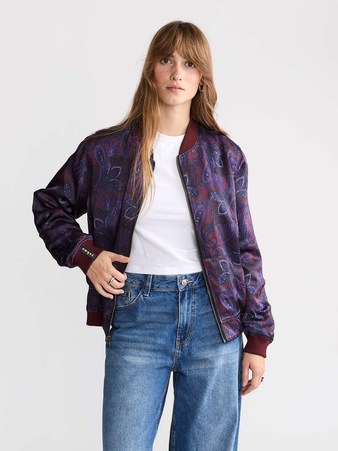 Elsa Reversible Bomber Jacket Orchid/Wine from Yahmo