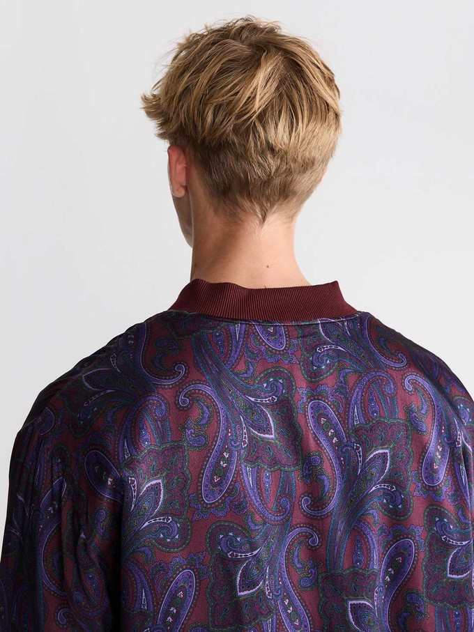 Oskar Reversible Bomber Jacket Orchid/Wine from Yahmo