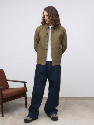 Fritz Embroidered Workwear Jacket olive from Yahmo