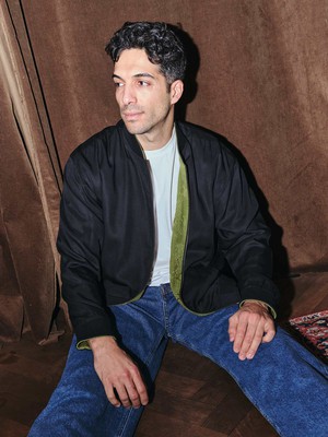 Fred Reversible Bomber Jacket moss/black from Yahmo