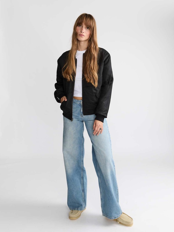 Berta Reversible Bomber Jacket Bouquet/Black from Yahmo Berta Reversible Bomber Jacket Bouquet/Black from Yahmo