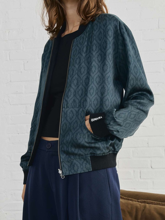 Ruth Reversible Bomber Jacket Opal/Black from Yahmo