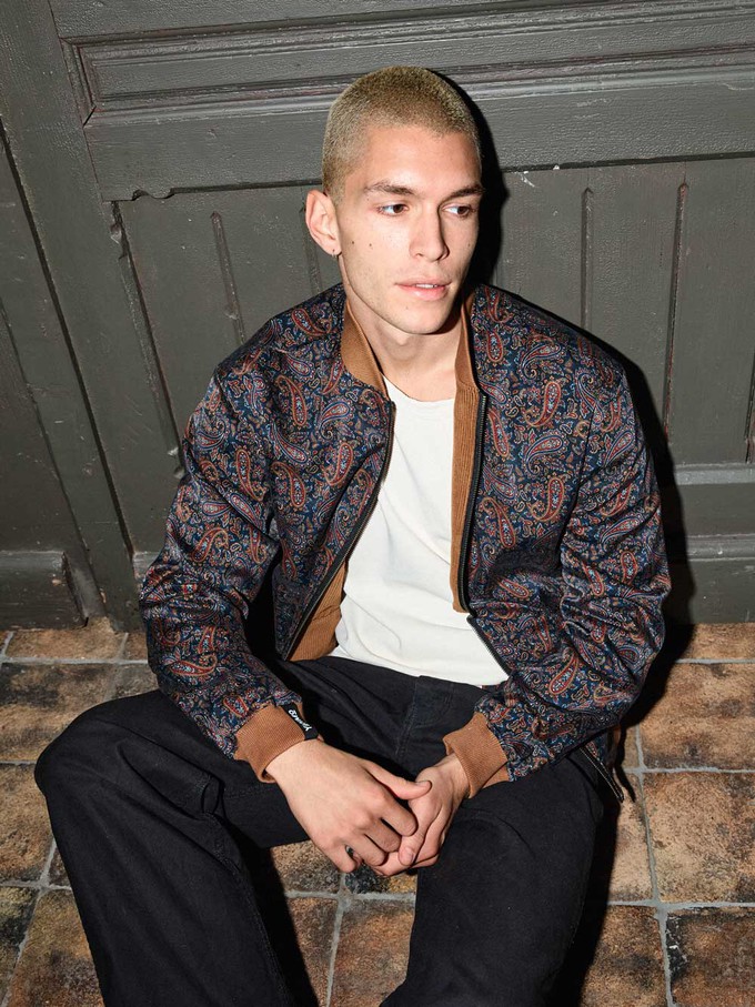 Oskar Reversible Bomber Jacket paisley/caramel from Yahmo