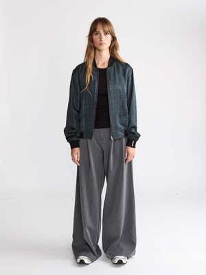 Ruth Reversible Bomber Jacket Opal/Black from Yahmo