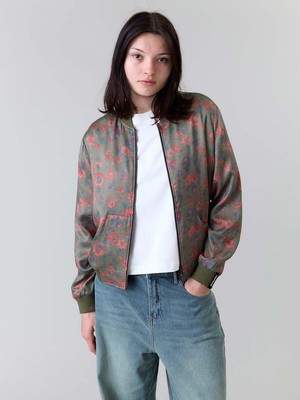 Ruth Reversible Bomber Jacket daydream/olive from Yahmo