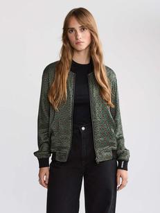 Ruth Reversible Bomber Jacket Emerald/Black via Yahmo