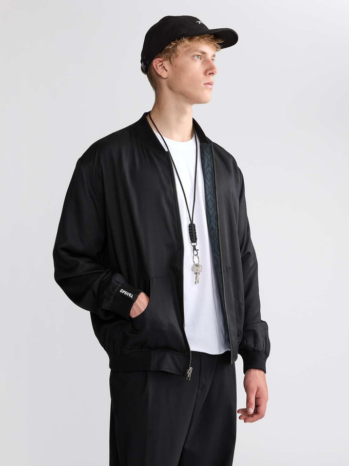 Laslo Reversible Bomber Jacket Opal/Black from Yahmo