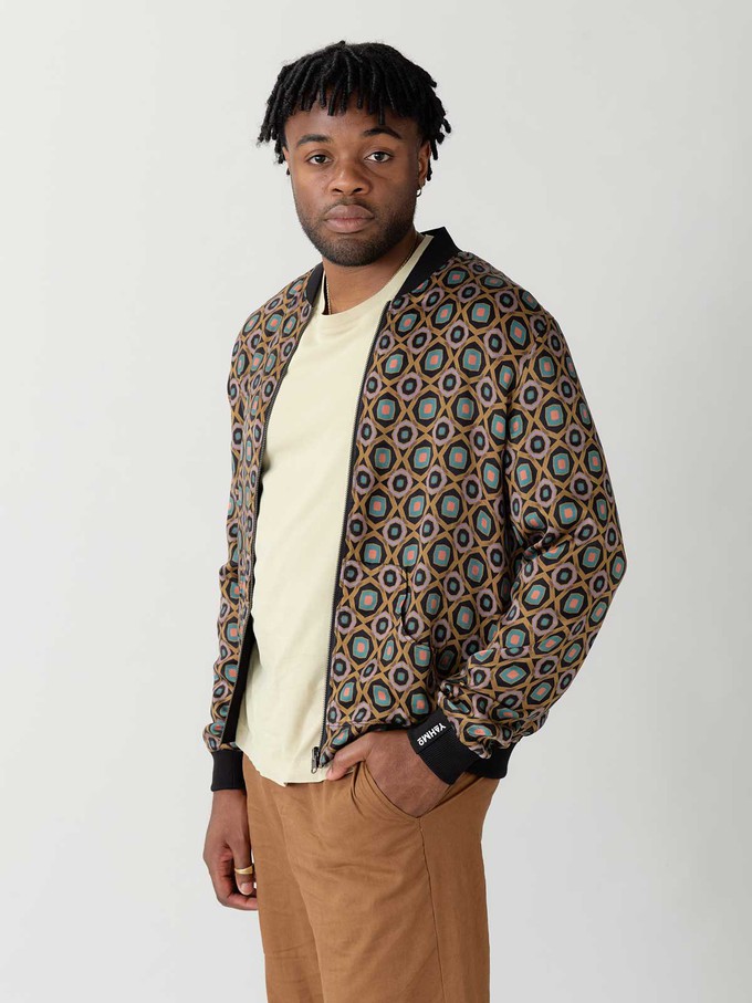 Laslo Reversible Bomber Jacket Kaleidoscope/Black from Yahmo