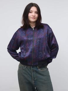 Lene Reversible Bomber Jacket orchid/black via Yahmo