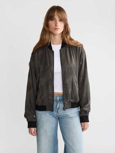 Lene Reversible Bomber Jacket Onyx/Black via Yahmo