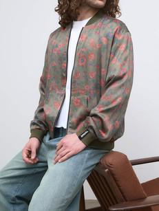 Laslo Reversible Bomber Jacket Daydream/Olive via Yahmo