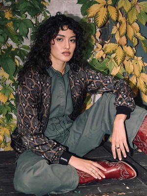 Elsa Reversible Bomber Jacket Metropolis/Black from Yahmo