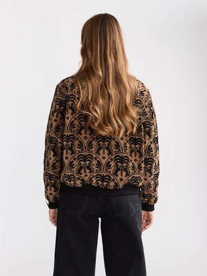 Berta Reversible Bomber Jacket Palm/Black from Yahmo