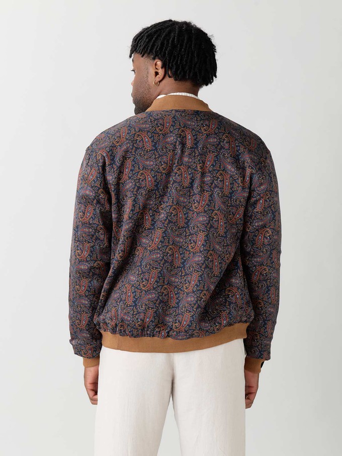 Oskar Reversible Bomber Jacket paisley/caramel from Yahmo