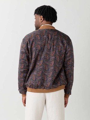 Oskar Reversible Bomber Jacket paisley/caramel from Yahmo