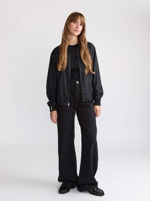 Ruth Reversible Bomber Jacket Emerald/Black from Yahmo Ruth Reversible Bomber Jacket Emerald/Black from Yahmo