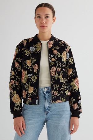 Berta Reversible Bomber Jacket antique/black from Yahmo