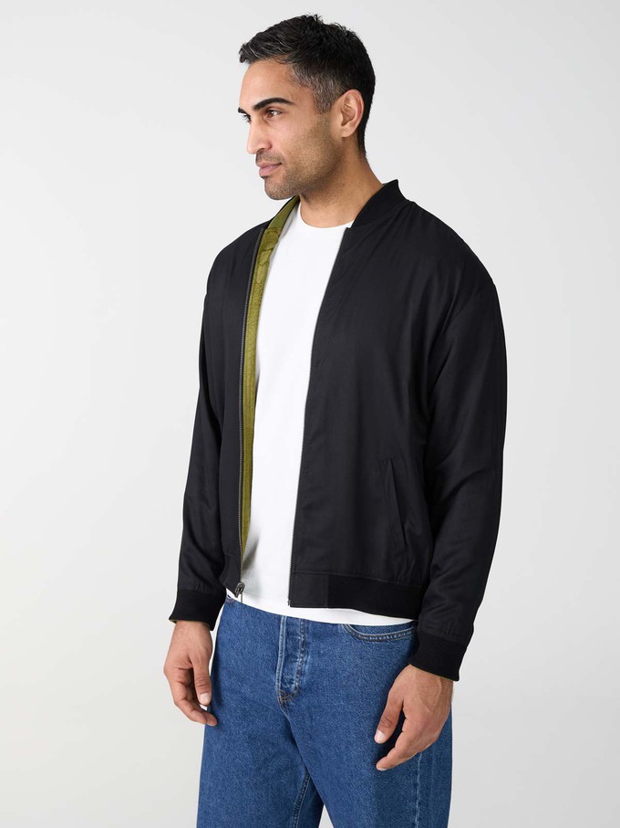 Fred Reversible Bomber Jacket moss/black from Yahmo