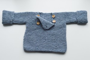 Baby Sweater | Baby Sky | 100% Baby Alpaca Wool | 6-12 Months from Yanantin Alpaca