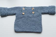 Baby Sweater | Baby Sky | 100% Baby Alpaca Wool | 6-12 Months via Yanantin Alpaca