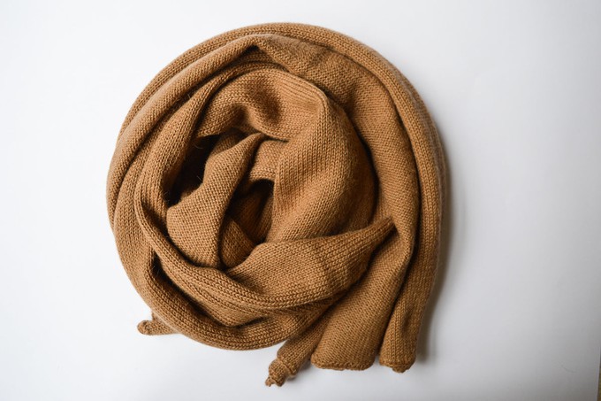 Knitted Scarf | Classy Camel | 100% Alpaca Wool from Yanantin Alpaca