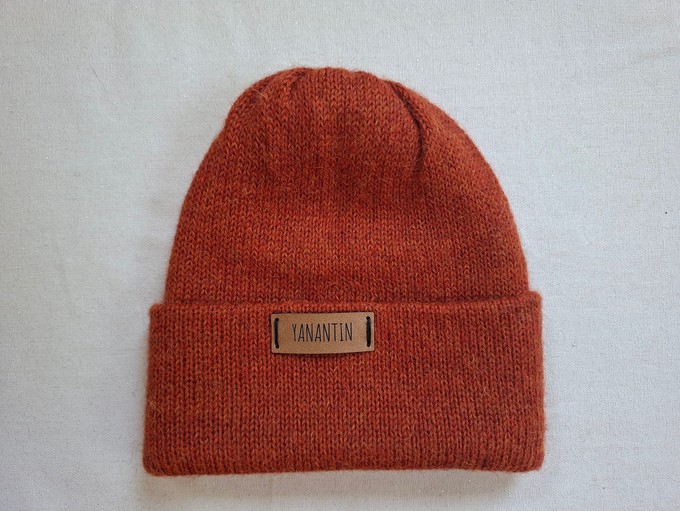 Knitted Hat for Kids | Rusty Orange | 100% Alpaca Wool from Yanantin Alpaca