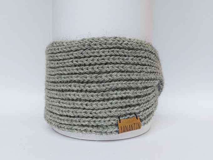 Knitted Headband | Silvery Grey | 100% Alpaca Wool from Yanantin Alpaca