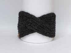 Large Knitted Headband | Stormy Night Grey | 100% Alpaca Wool via Yanantin Alpaca