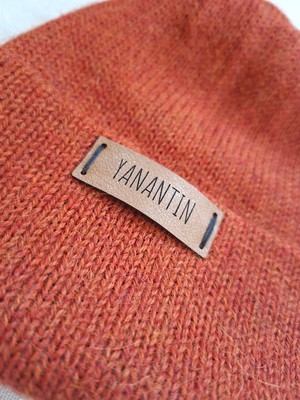 Knitted Hat for Kids | Rusty Orange | 100% Alpaca Wool from Yanantin Alpaca