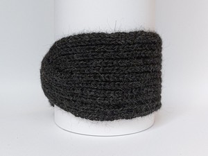 Large Knitted Headband | Stormy Night Grey | 100% Alpaca Wool from Yanantin Alpaca