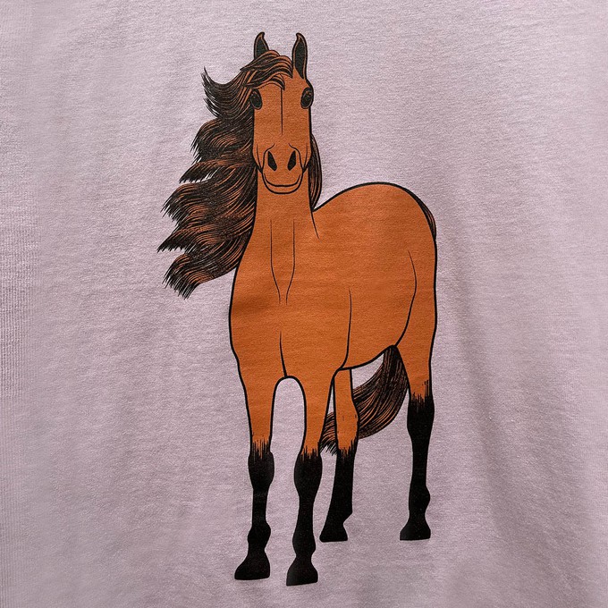 Kids t-shirt ‘Horse-d’oeuvre’ | Misty lilac from zebrasaurus