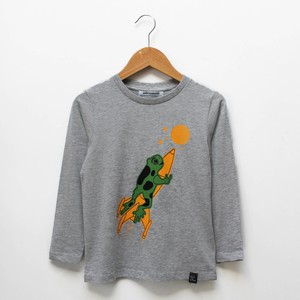 Kinder longsleeve t-shirt ‘Frocket’ – Grey melange from zebrasaurus