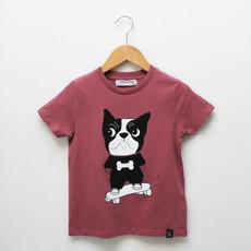 Kinder t-shirt ‘Baggy Dog’ – Misty rose van zebrasaurus