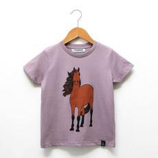 Kinder t-shirt ‘Horse-d’oeuvre’ | Misty lilac van zebrasaurus