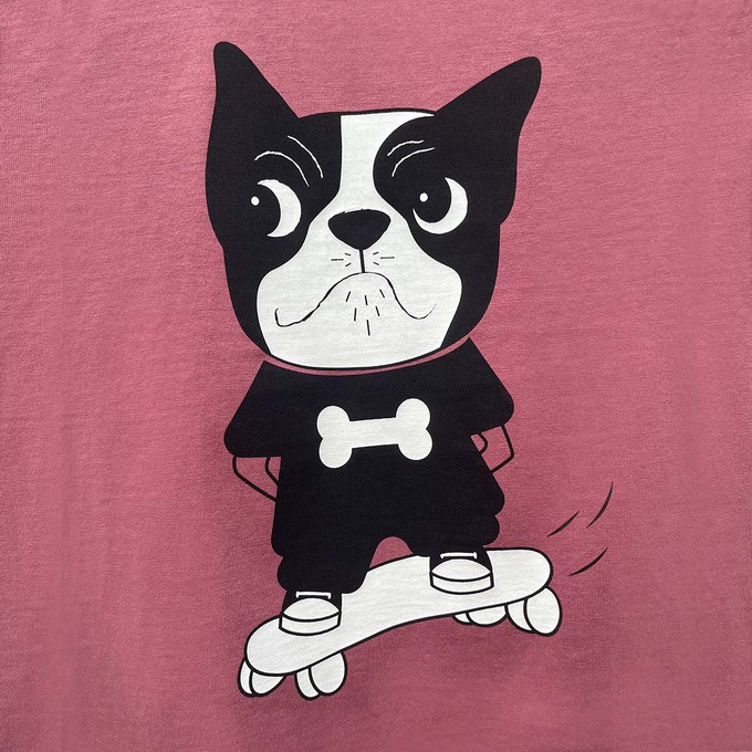 Kinder t-shirt ‘Baggy Dog’ – Misty rose from zebrasaurus